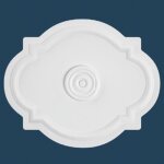 Rosace moderne marbet r - 10  51. 5 x 42 cm polystyrne lger blanc
