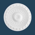 Rosace simple marbet r - 16  28 cm polystyrne lger blanc