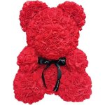 Ours en roses rouges - rokoo - 25cm - décoration de mariage Ours en roses rouges - rokoo - 25cm - décoration de mariage