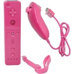 Rose pink manette telecommande + nunchuck compatible nintendo wii contrôleur Rose pink manette telecommande + nunchuck compatible nintendo wii contrôleur