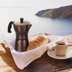 Cafetire italienne - rossetto - 6 tasses - aluminium - compatible tout feux - design lgant