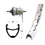 Roue arrire vtc 28p moyeu shimano nexus 7v / jante vuelta airline 1 - vuelta - adulte - mixte