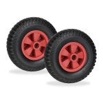 Relaxdays roue de brouette lot 2 2. 50 - 4 caoutchouc pu jante pp increvable charge max. : 80 kg noir ... Relaxdays roue de brouette lot 2 2. 50 - 4 caoutchouc pu jante pp increvable charge max. : 80 kg noir ...