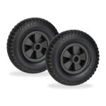 Relaxdays roue de brouette lot 2 2. 50 - 4 caoutchouc pu jante pp increvable charge maximale : 80 kg ...