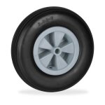 Relaxdays roue de brouette 3. 50 - 6 caoutchouc jante en plastique rechange increvable 100kg max. noir ...