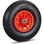 Relaxdays roue de brouette caoutchouc 4. 00 - 6 de rechange axe increvable essieu 3 adaptateurs 100 kg ...