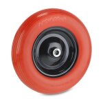 Relaxdays roue de brouette pu 4. 80 4. 00 - 8 pneu en caoutchouc plein avec jante en acier increvable ...