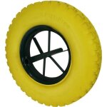 Roue increvable pour brouette 38 x 9 cm - axe 20 mm - linxor