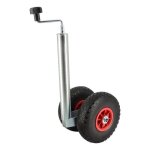 Roue jockey double - tube métal 48mm - pneus increvable 260x85mm - pour caravane et remorque Roue jockey double - tube métal 48mm - pneus increvable 260x85mm - pour caravane et remorque