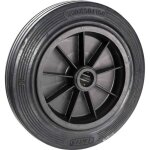 Roue pleine - tente - 250 x 50 mm - axe de 25 mm - caoutchouc - noir