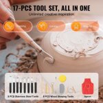 Roue de poterie 280 mm - vevor - tour de potier �lectrique 450 w - pour c�ramique fabrication bricolage ...