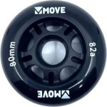 Roues de roller - mve - 80mm - duret 82a - couleur noir - paquet de 4