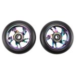 Roues de scooter 100mm - sodial - abec - 9 - pu ultral�g�res - noyau en aluminium - couleur noire