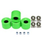 Roues de skateboard 60mm 78a - homyl - lot de 4 - vert - polyur�thane - loisir - glisse urbaine