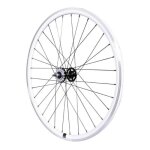 Roue de v�lo route fixie arriere double filetage avec pignon p2r 16 t - blanc - 700 mm