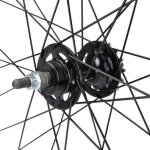 Roue de v�lo fixie - p2r - arri�re - double filetage - pignon 16 t - rouge 700 mm