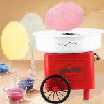 Rouge - machine barbe  papa professionnelle avec chariot 30l x 30l x 25h cm