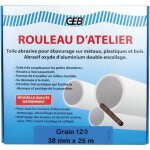 Rouleau atelier waterproof - geb - 38 mm x 25 m - toile abrasive pour travaux d�bavurage et nettoyage ...