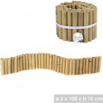Rouleau de bordure jardin en bambou naturel ( lot de 2 ) clture dcorative pour terrasse - l. 100 x ...