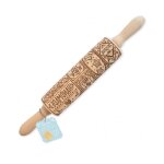 Rouleau empreinte - scrapcooking - bois - home made - 39cm