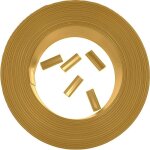 Rouleau occultant pvc - nature - 50 m x 48 mm - 100 clips inclus - aspect bois