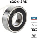 Roulement à billes 6204 - 2rs double étanchéité Ø 47 mm skf Roulement à billes 6204 - 2rs double étanchéité Ø 47 mm skf
