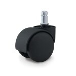 Roulette pour fauteuil de bureau universelle - waytex - diamtre 50 mm - couleur noir