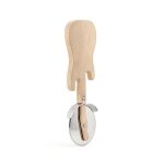 Roulette � pizza - kikkerland - guitare - bois de h�tre - inox - design amusant
