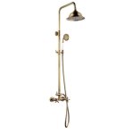 Rousseau colonne de douche avec robinet mlangeur retro - vieux - bronze