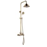 Rousseau colonne de douche avec robinet mélangeur retro - vieux - bronze Rousseau colonne de douche avec robinet mélangeur retro - vieux - bronze