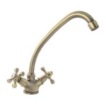 Rousseau robinet m�langeur de cuisine beverly - sans douchette - bronze vieilli