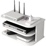 Routeur wifi bo�te de rangement �tag�res flottantes tv set - top rack mural multicouche gestion de c�bles ...