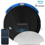 Rowenta aspirateur robot laveur aspire et lave 3 modes de navigation capteurs anti - chutes autonomie ...