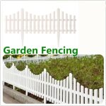 Royal k 12pcs barri�re de jardin cl�ture flexible plastique blanc pelouse piquet 610x330mm
