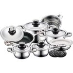 Royal swiss - poêle à induction avec couvercle - batteries de cuisine 16 pièces pan / poêle en acier ... Royal swiss - poêle à induction avec couvercle - batteries de cuisine 16 pièces pan / poêle en acier ...
