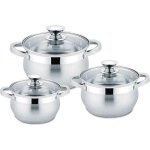 Bouilloires - royal swiss - set de 3 - inox - 3l 4l et 6l - compatibles tous feux