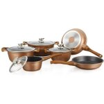 Royalty line batterie de cuisine 10 pièces à revêtement marbre avec couvercles - marmite - poêle à frire ... Royalty line batterie de cuisine 10 pièces à revêtement marbre avec couvercles - marmite - poêle à frire ...