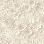 Mon royaume origami fleurs cr�me papier peint muriva m44607