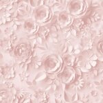 Papier peint origami fleurs rose - muriva m44603 - 1005m x 53cm - coller le mur - essuyable