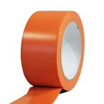 Tecplast ruban adh�sif pvc orange b�timent 50 mm x 33 m - 1 rouleau adh�sif de chantier orange