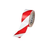 Ruban adhsif pvc - scotch - 767i - rouge / blanc - 508 mm x 33 m - avertissement