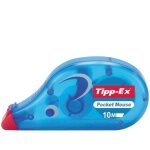 Tipp - ex pocket mouse ruban correcteur 42 mm x 10 m - bo�tier bleu transparent