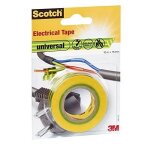 Ruban electrique scotch - 3m - 15mm x 10m - ignifuge - isolation haute tension - jaune / vert