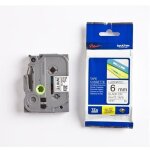 Ruban tiqueteuse lamin brother p - touch tze - 211 - noir sur blanc - 6mm
