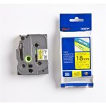 Ruban tiqueteuse lamin brother p - touch tze - 641 - 18mm - noir sur jaune - adhsif standard