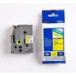 Ruban �tiqueteuse lamin� brother p - touch tze - 651 noir sur jaune 24mm