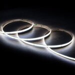 Ruban led 24v cob 320 led / m bobine 20m 11w / m 1100lm / m largeur 8mm coupe 10cm ip20 cri90 5000k blanc ...