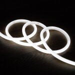 Ruban led n�on dimmable 220v blanc froid circulaire 360 9w / m coupe 100cm ip67 sur mesure 50 m