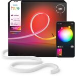 Ruban led - philips hue - neon ext�rieur - 5 m�tres - 1100 lm - ambiance - ajustable - r�sistant - base ...