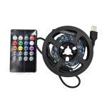 Ruban led 5v rgb 24 led / m 2m ip20 kit avec usb pour tlvision rgb